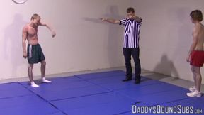 Slender young gays have long and hardcore wrestling session