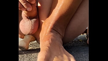 Arab cum on foot