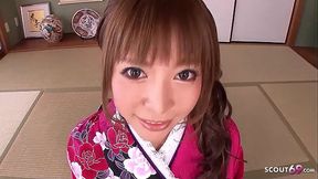 Uncensored JAV Creampie Sex with cute Virgin Teen in Japan