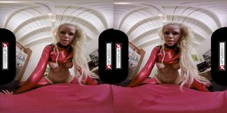 POV VR hardcore with cumshot Lady Deadpool A XXX Parody - busty blonde mom Lady A.