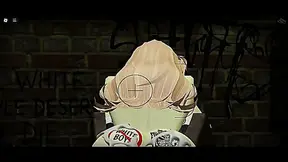 Blonde Roblox Girl Pleasures Massive BBC in Dark Alley Encounter