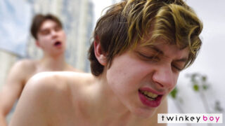 Blowjob, sædsprut, par, uten kondom – amatør ung tenåring Elio Pjatteryd og Scott Smith, anal knullet