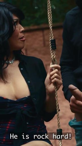 MATURE4K. Naughty neighbor likes brunette mature   Clip 1