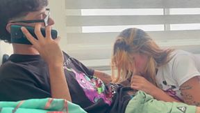 'My girlfriend gets a threesome blowjob surprise from my little stepsister Hot Little Lover Hustlers'