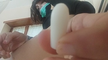 Chantal Channel and her great big extra dildo and suppository