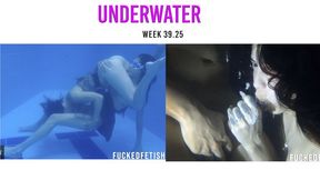 39 week, 2 new scenes Underwater Cumshot + lesbian oral sex