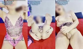 Trans girl orders you to cum together while she joi fucks your filthy mind