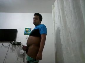Gross guy from colombia jerking off again