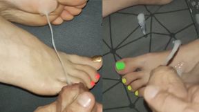 Two secret cumshots on gorgeous legs. There&#039;s a slowdown and the best shots at the and. Ponri