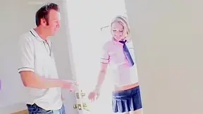 Two sexy little princesses fucked in threesome
