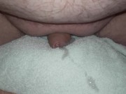 Chibby small dick pillow humping cum