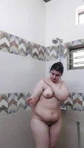 She taking shower