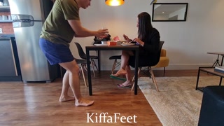 Goddess Kiffa Foot slave serve as face footstool Face footstool slave under table