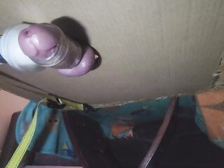 Huge Orgasm from Hitachi Wand with Milking Table