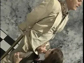 Slut swallows cum while her ass and pussy get deeply fucked on the desk