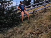 Jerk off to a village in the mountains