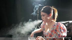 Sensual Smoking Girl: Deep Drags, Thick Plumes & Candid Studio Interview — DD2 4K