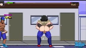 Black cock fills up white girl's big booty