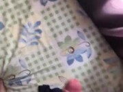 Young gay guy jerking off in front of the window/ moaning/ foot/ underwear