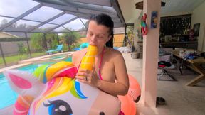 Aquaphilias Nadia White She learns to LOVE INFLATABLES