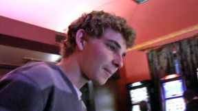 Curly-haired gambler getting fucked in the butt in POV