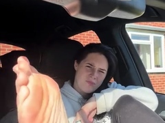 Maitresse Madelines solo foot fetish POV