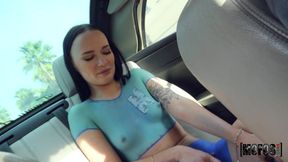 Russian Black-Haired Beauty's Fanatic Passion Turns Wild Outdoors
