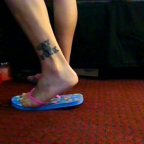 Cotton Candy Flip Flop Foot Fetish