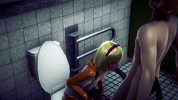 Yaoi Femboy - Ethan Blowjob sitting - Sissy Crossdress Anime Manga Japanese Asian Game Porn