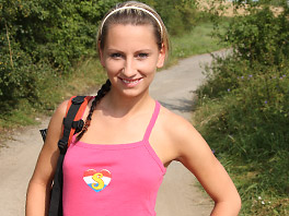 Vera masturbates in the sunshine