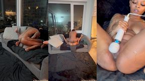 vibrating scissoring on the couch