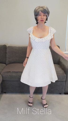 Sadie in a Polka Dot Dress