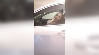 Fucking the vehicle window