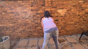 Tank Girl In Milf Pisses On Girl Whit Tank Top Pee In Jeans