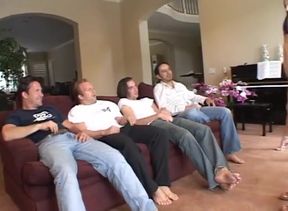 Sexy house wifes blowbang party