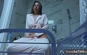 Teen babe secretly masturbates on webcam in bathroom.