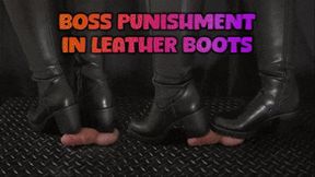 Boss Punishment Cock Crush in Leather Boots (Close Version) - Tamystarly - Balls Trample, CBT, Bootjob, Trampling, Shoejob, Stomping