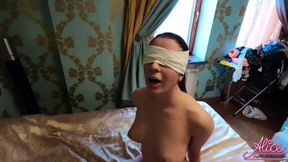 Babe Hard Rough Sex in Handcuffed Blindfold