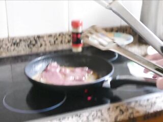steak and fellatio day with hotwife pornstar NatalieK playful in underware