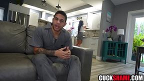 Cuck husband invites his worker for sex with wife