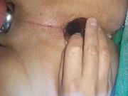 cum on my ass after anal beads fucking