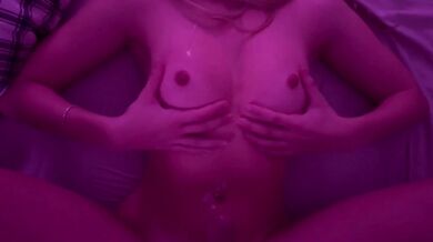 Neighbor’s huge cock split her tight cunt while creamy pussy got creamed twice doggy