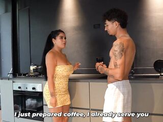 Maid helps her boss's son with particular treatment to get a raise - Thiago Lopez & Issane