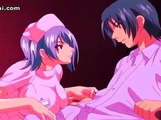 Hentai busty teen gives pleasure