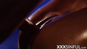 Hot girls get licked and creampie in dark by loving partner