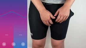 Huge Cock Pulsed Hands Free To Massive Cum Flood In UA Pants