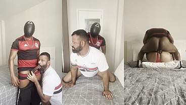 Foda entre torcedores Negão flamenguista fudeu gostoso o cú do São-Paulino