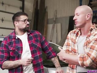 two lads Ryan Bones and Cam Crawford masturbate before going on a camping tour, with dudes solely! But the lascivious fuckers take it one step further and try homo sex!