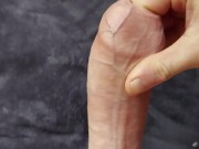 Slipping a finger under my foreskin