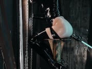 Bad Naomi anally punished by 35cm dildo. Creampie, tied down, belly expansion(Naomi 5 scene)